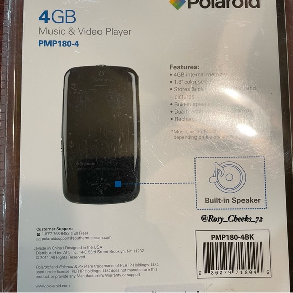 Polaroid Black 4GB Music & Video Player PMP180-4 Retro Vintage MP3 New Box 2011 - Picture 3 of 3